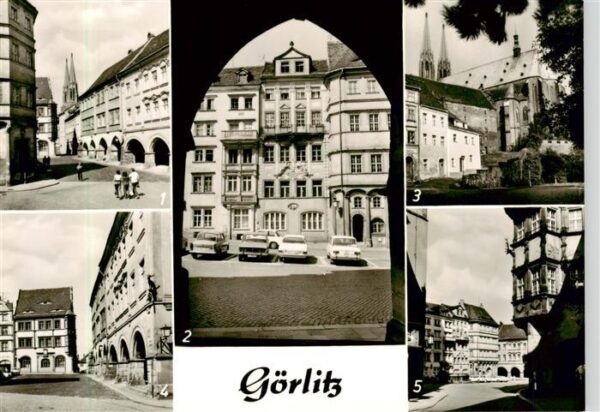 Goerlitz  Sachsen Untermarkt Peterskirche Buergerhaeuser Apotheke Hirschlauben S