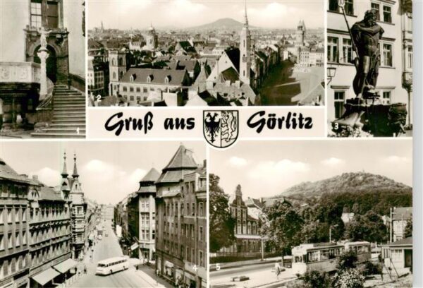 Goerlitz  Sachsen Historische Rathaustreppe Justitiasaeule Verkuendigungskanzel
