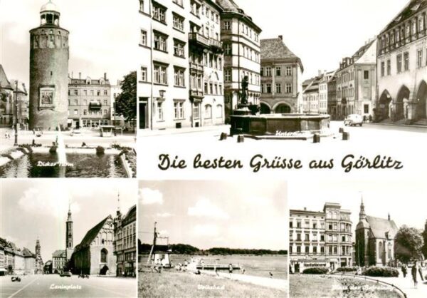 Goerlitz  Sachsen Dicker Turm Leninplatz Volksbad Platz der Befreiung Untermarkt