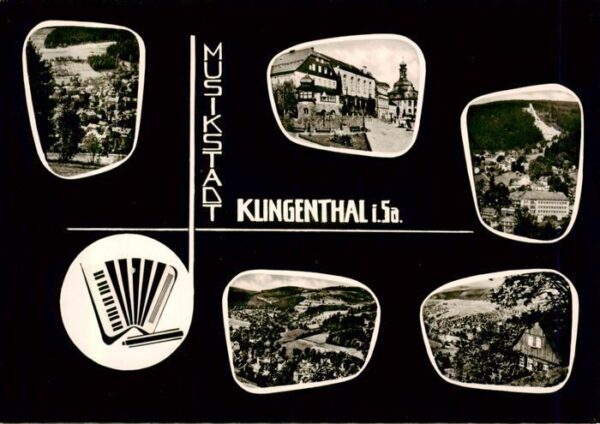 Klingenthal Vogtland Teilansichten Musikstadt Schloss Aschbergschanze Panorama A