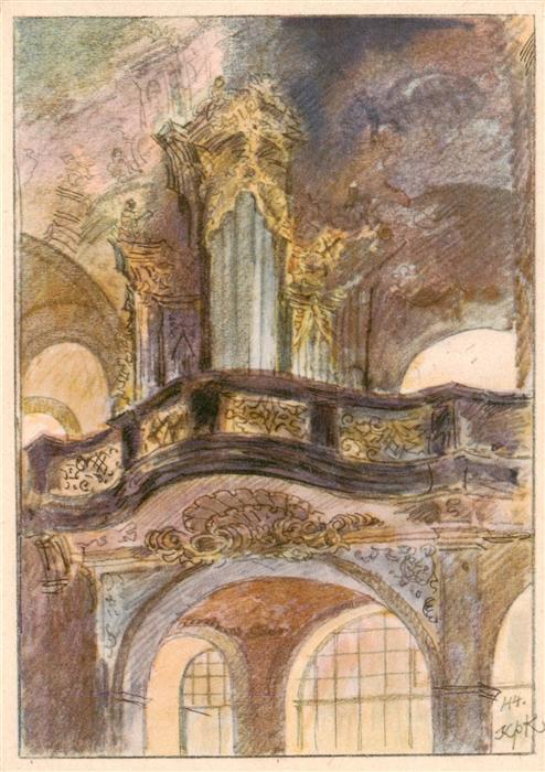 Prag  Prahy Prague Loreto de Prague L’orgue sur le choeur