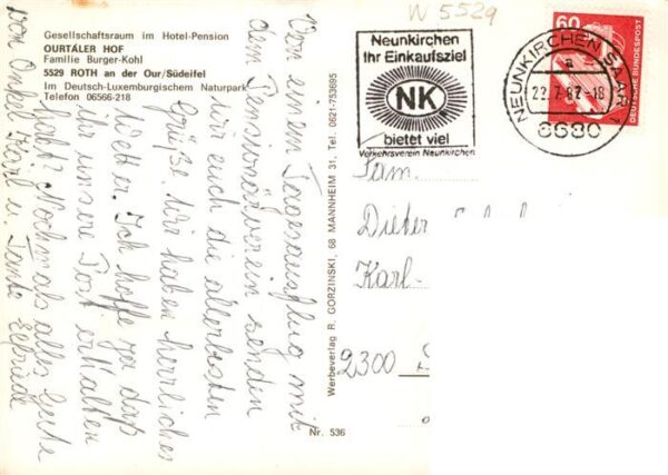 Roth Our Ourtaeler Hof Gesellschaftsraum – Bild 2