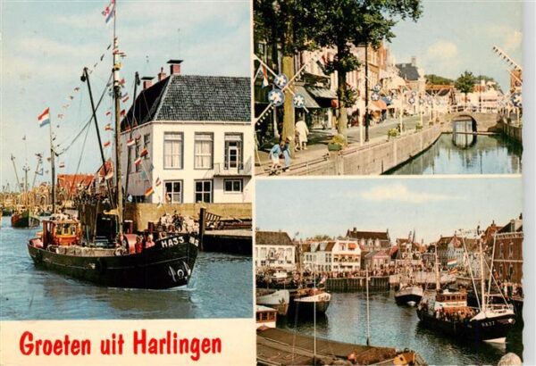 Harlingen Friesland NL Segelschiff Hafen Strandstrasse