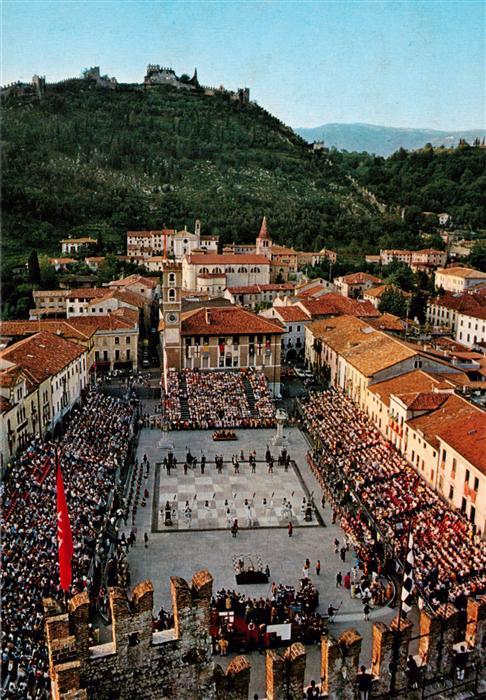 Marostica Vicenza IT Schachspiel Panorama