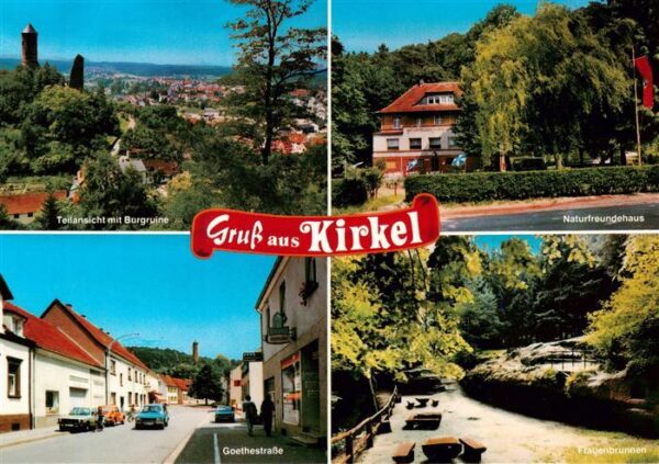 Kirkel Teilansicht Burgruine Naturfreundehaus Goethestrasse Etagenbrunnen