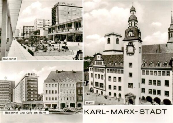 Karl-Marx-Stadt Rosenhof Cafe am Markt Marktpartie