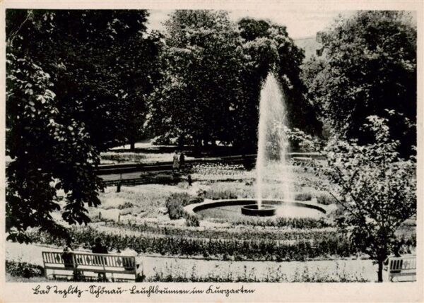 Bad Teplitz-Schoenau Teplice CZ Leuchtbrunnen im Kurgarten