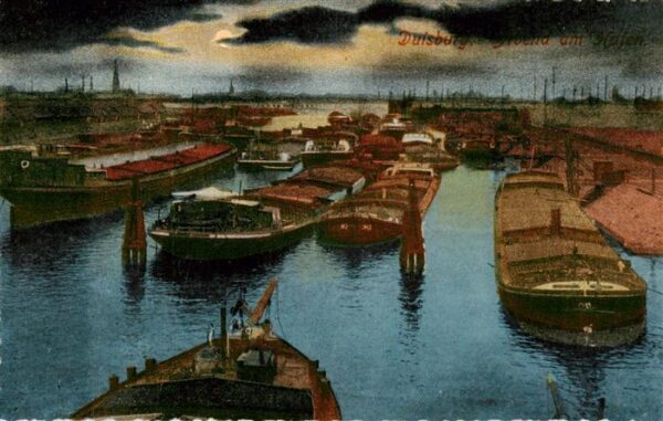 Duisburg  Ruhr Hafen am Abend
