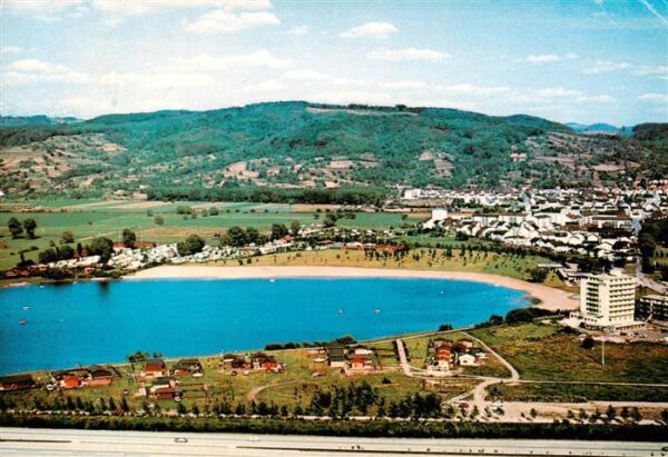 Hemsbach  Bergstrasse Camping Hemsbacher Wiesensee Fliegeraufnahme