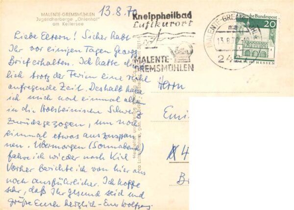 Malente-Gremsmuehlen Jugendherberge Ohlenhof am Kellersee Fliegeraufnahme – Bild 2