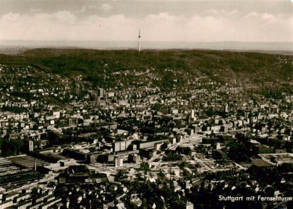 Stuttgart Fliegeraufnahme mit Fernsehturm
