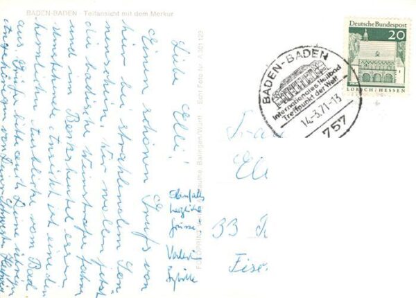 Baden-Baden Teilansicht mit dem Merkur – Bild 2