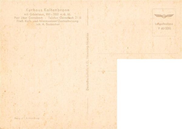 Gernsbach Kurhaus Kaltenbronn Fliegeraufnahme – Bild 2