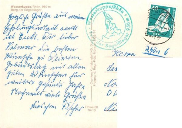 Wasserkuppe Rhoen Fliegeraufnahme Segelflugplatz – Bild 2