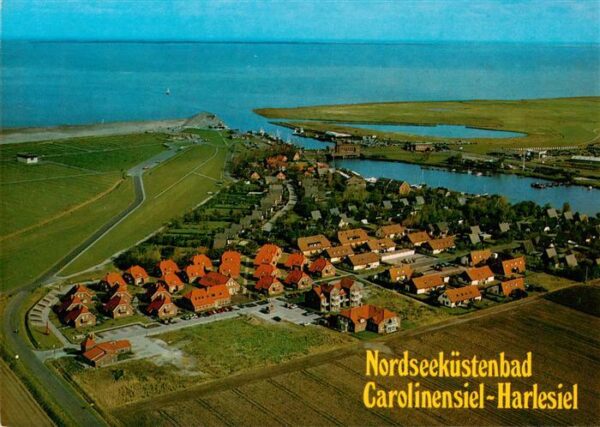 Carolinensiel-Harlesiel Ostfriesland Fliegeraufnahme mit Hafen und Feriendorf de
