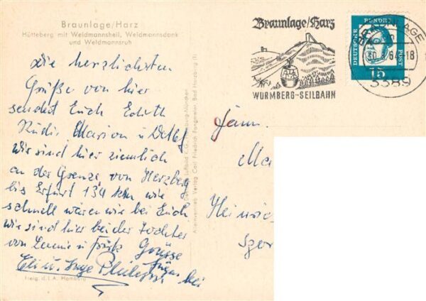 Braunlage Huetteberg mit Weidmannsheil Weidmannsdank und Weidmannsruh Fliegerauf – Bild 2