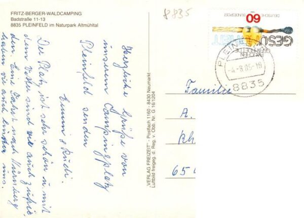 Pleinfeld Fritz Berger Waldcamping Fliegeraufnahme Kanufahren Eisstockschiessen – Bild 2