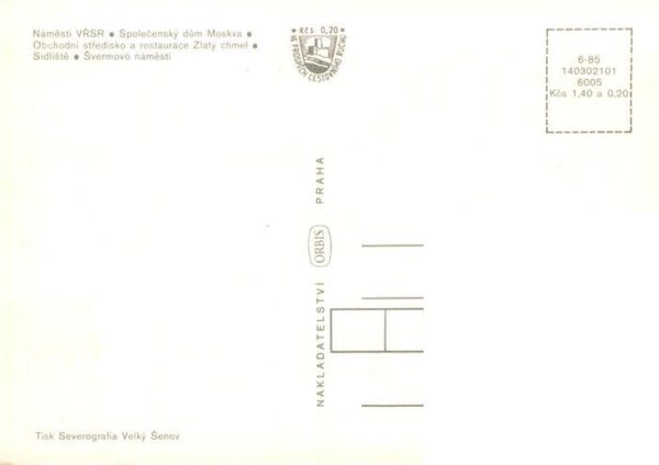 Zatec Saaz CZ Namesti VRSR Spolecensky dum Moskva Obchodni stredisko a restaurac – Bild 2