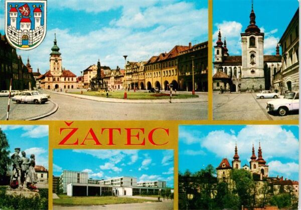 Zatec Saaz CZ Namesti VRSR Hostalkovo namesti Vitani rudoarmejcu Sidliste Histor