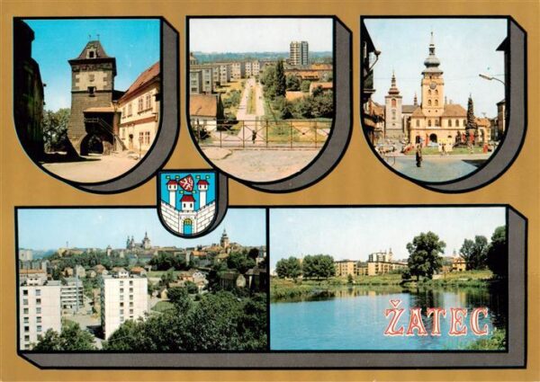 Zatec Saaz CZ Knezska brana Sidliste Podmesti Namesti VRSR Nove a stare mesto Po