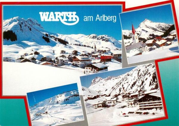 Warth Arlberg AT Panorama Kirche Ortspartien