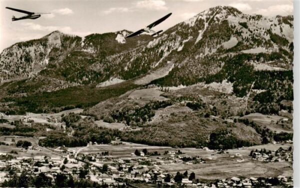 Unterwoessen im Achental mit Hochgern Fliegeraufnahme
