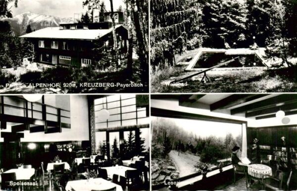 Kreuzberg Payerbach Niederoesterreich AT Pension Alpenhof Waldbad Speisesaal Les
