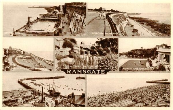 Ramsgate UK Bathing Pool Undercliff Promenade Strand Winterstoke Gardens Harbour