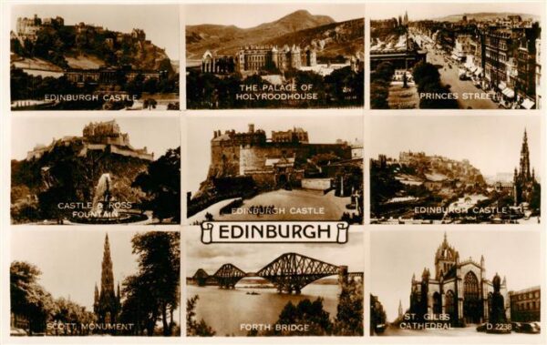 Edinburgh  Scotland UK Edinburgh Castle The Palace of Holyroodhouse Princes Stre