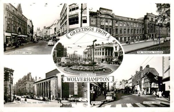 Wolverhampton UK Dudley Street The Technical College Queen Square The Civic Hall