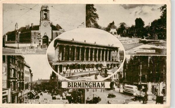 Birmingham  UK New Fire Station Town Hall Canon Hill Park The Bull Ring and St M