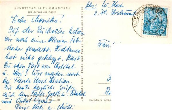Bergen  Ruegen Arndtturm auf dem Rugard – Bild 2