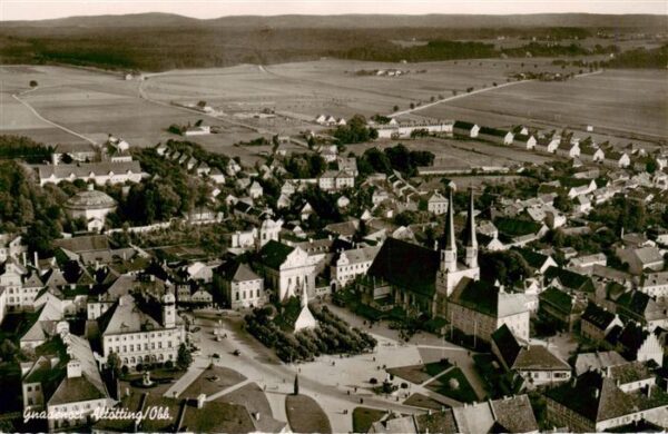 Altoetting Fliegeraufnahme mit Kloster