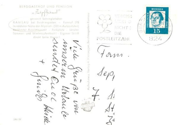 Ramsau  Berchtesgaden Berggasthaus und Pension Zipfhaeusl mit Alpenstrasse und B – Bild 2