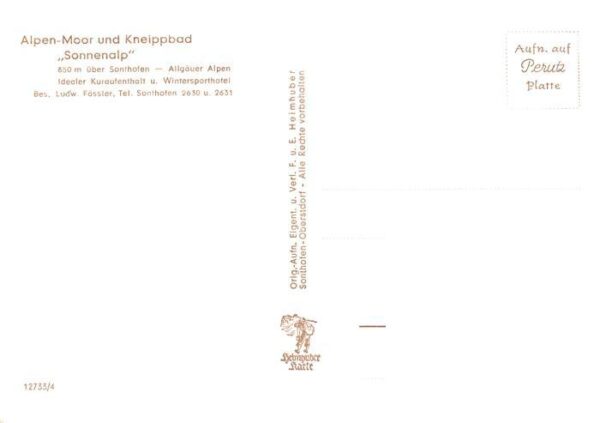 Sonthofen  Oberallgaeu Alpen Moor und Kneippbad Sonnenalp Wintergarten – Bild 2
