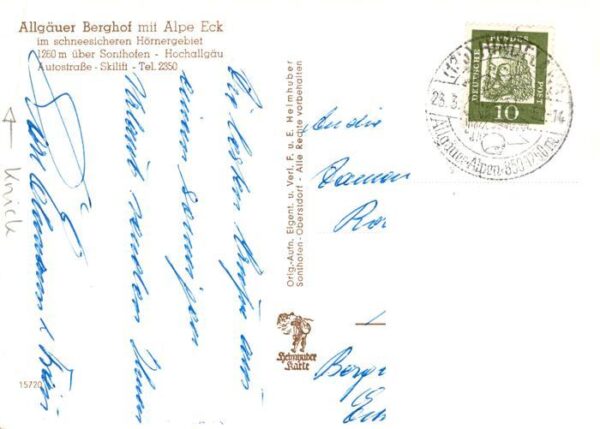 Sonthofen  Oberallgaeu Allgaeuer Berghof mit Alpe Eck – Bild 2