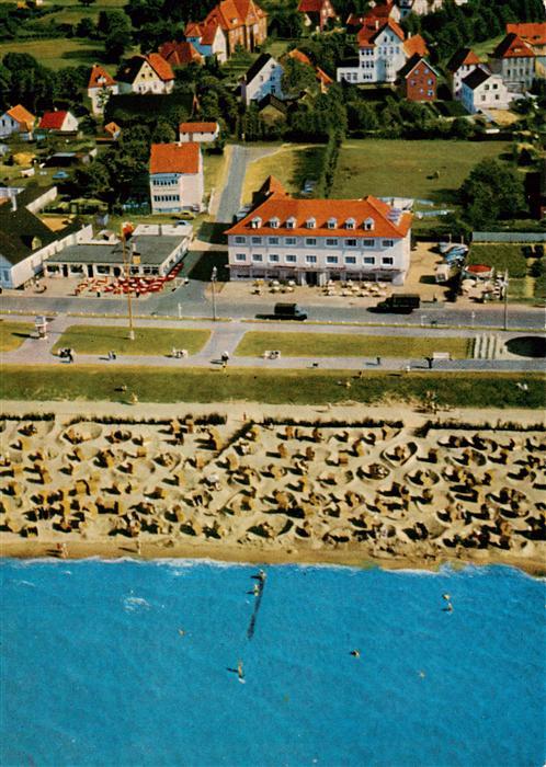 Duhnen Cuxhaven Fliegeraufnahme mit Hotel Strandperle