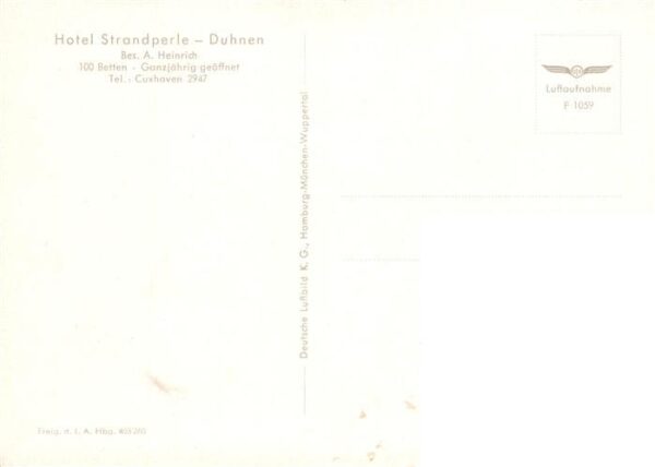 Duhnen Cuxhaven Fliegeraufnahme mit Hotel Strandperle – Bild 2