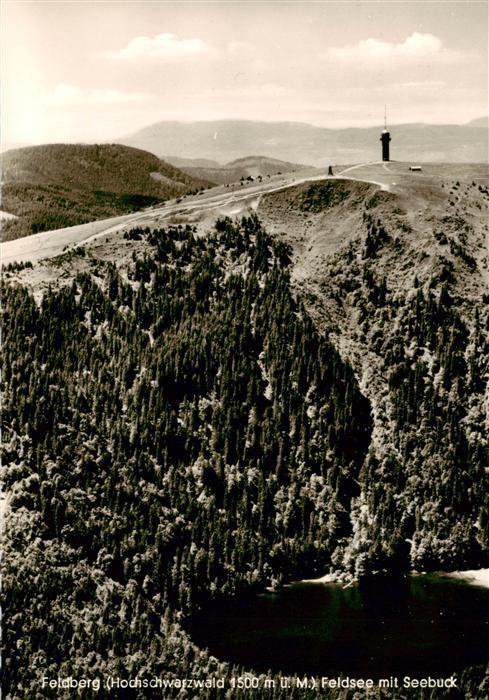 Feldberg 1450m Schwarzwald Feldsee mit Seebuck Fliegeraufnahme