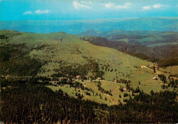 Feldberg 1450m Schwarzwald mit Seebuck Blick vom Fernsehturm