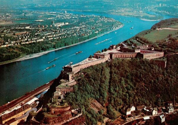 Koblenz  Rhein Festung Ehrenbreitstein Jugendherberge Fliegeraufnahme