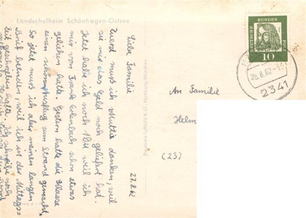 Schoenhagen Brodersby Ostseebad Landschulheim Schoenhagen Fliegeraufnahme – Bild 2
