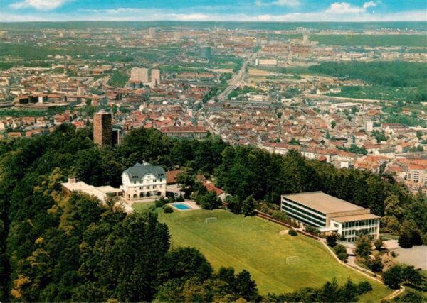 Karlsruhe Baden Sportschule Schoeneck des Bad Fussballverbandes Fliegeraufnahme