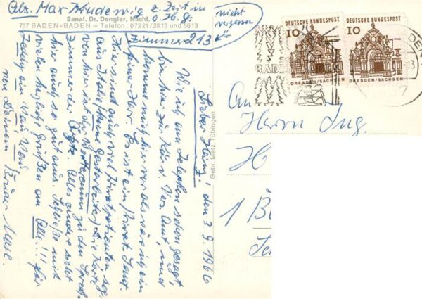 Baden-Baden Sanatorium Dr Dengler Nachf – Bild 2