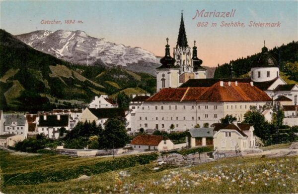 Mariazell  Steiermark AT Kloster Kirche und Oetscher