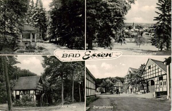 Bad Essen Trinkbrunnen Gesamtansicht Bergstrasse Alte Muehle Wasserrad