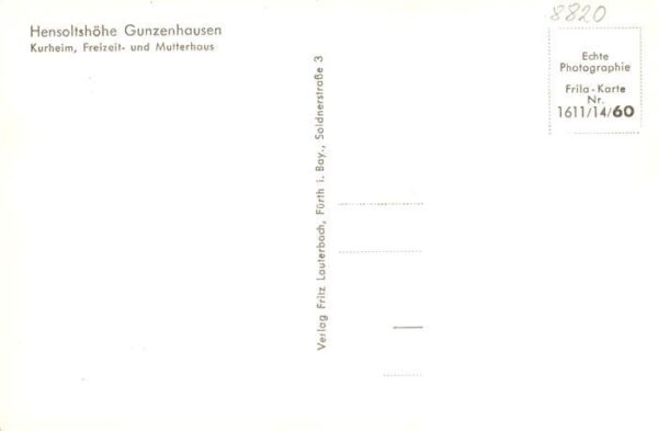 Gunzenhausen Altmuehlsee Hensoltshoehe Kurheim Freizeit- und Mutterhaus – Bild 2