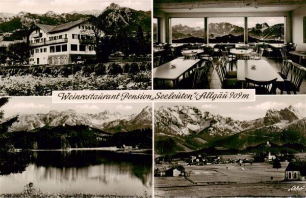 Seeg Allgaeu Weinrestaurant Pension Seeleuten Gaststube Gesamtansicht Alpenpanor