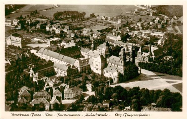 Fulda Stadtbild mit Dom Priesterseminar Michaeliskirche Original Fliegeraufnahme