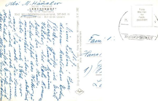 Willingen Sauerland Hotel Pension Laerchenhof – Bild 2